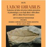 Frontespizio del volume “Labor mirabilis”, pubblicato nel 2024, contenente la traduzione dell’opera di Allioni e la correlazione con numerosi reperti della collezione